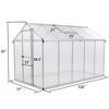 Aoodor Walk-In Greenhouse Polycarbonate Panel Hobby Greenhouses With Aluminum Frame Heavy Duty - 3 of 4