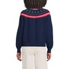Lands' End Women's Drifter Lurex Ruffle Neck Jacquard Cardigan Sweater - 2 of 3