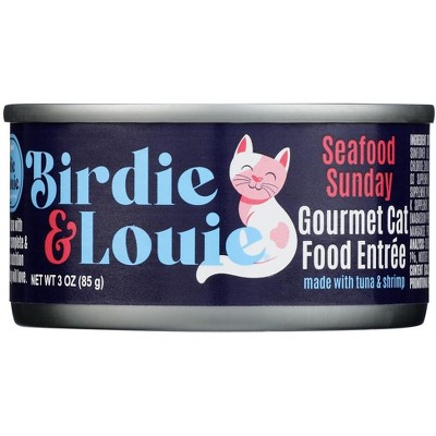 Birdie & Louie Wet Cat Food Seafood Sunday - Case of 12 - 3 oz