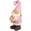 Northlight Christmas Gnome Holding Gingerbread Snowflake Cookie Decoration - 11.5" - Pink - 4 of 4