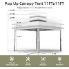 11''X11'' Metal Gazebo, Outdoor Gazebo, with 4 Pieces Mosquito Netting & Zipper Door, Water & UV Resistant - 3 of 4