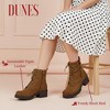 Dunes Kobe Womens Combat Boots – Stylish Lace-Up Design with Side Zipper, Durable Lug Sole, and Block Heel + Memory Foam,Vegan Nubuck Leather - 3 of 4