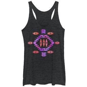 Women's Lost Gods Pretty Geometric Print Racerback Tank Top - 1 of 3