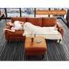 NicBex 3-Seater Linen Sofa Couch with Removable Storage Ottoman & Cup Holders,Upholstered Sleeper Sofa for Living Room,Bedroom - 3 of 4