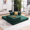 VASIP 78" Folding Sofa Bed Foam Spring Floor Mattress with 2 Pillows ,Convertible Couch Bed for Living Room,Office,Apartment,Black - 4 of 4