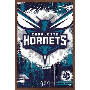 Trends International NBA Charlotte Hornets - Maximalist Logo 23 Framed Wall Poster Prints - 1 of 4