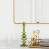 Decorative Candle Holder for Taper Candles - Modern Glass Candlestick Holder with Disc and Sphere Design for Table Decor - 3 of 4