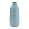 Boho Ceramic Vase - Ceramic with Embossed Diamond Pattern - Modern Minimalist Decorative Accent for Home, Office, Living Room, Bedroom - 2 of 4