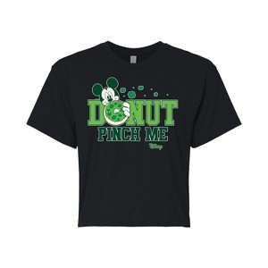 Women's - Disney - Donut Pinch Me Cropped Graphic T-Shirt - 1 of 4