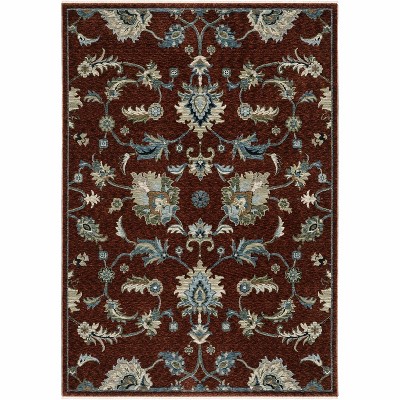 Oriental Weavers Capella CAP06 Red / Multi Indoor Area Rug - 7'10" x 10'10"