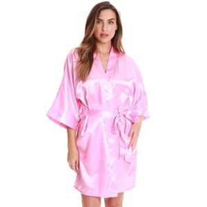 Just Love Womens Plush Solid Robe | Ladies Hooded Bathrobe - 1 of 3