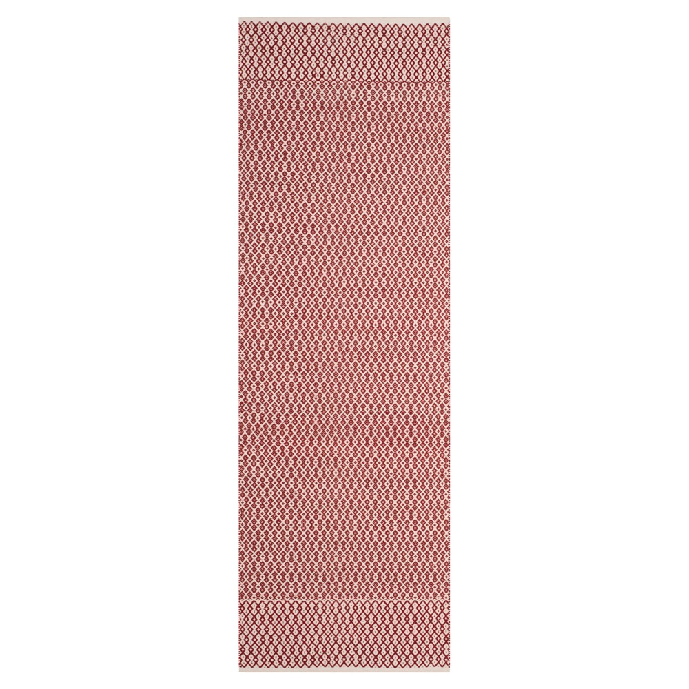 Ivory/Red Abstract Woven Runner - (2'3inx8' Runner) - Safavieh