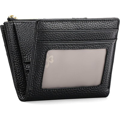 BEAFUP Small Wallets for Women -- RFID Blocking Bifold Genuine Leather Wallet with Zipper Coin Purse and 11 Card Slots for Daily Use,Travel