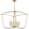 Quorum Lighting Mantle 6 - Light Pendant in  Gold Leaf - 3 of 3