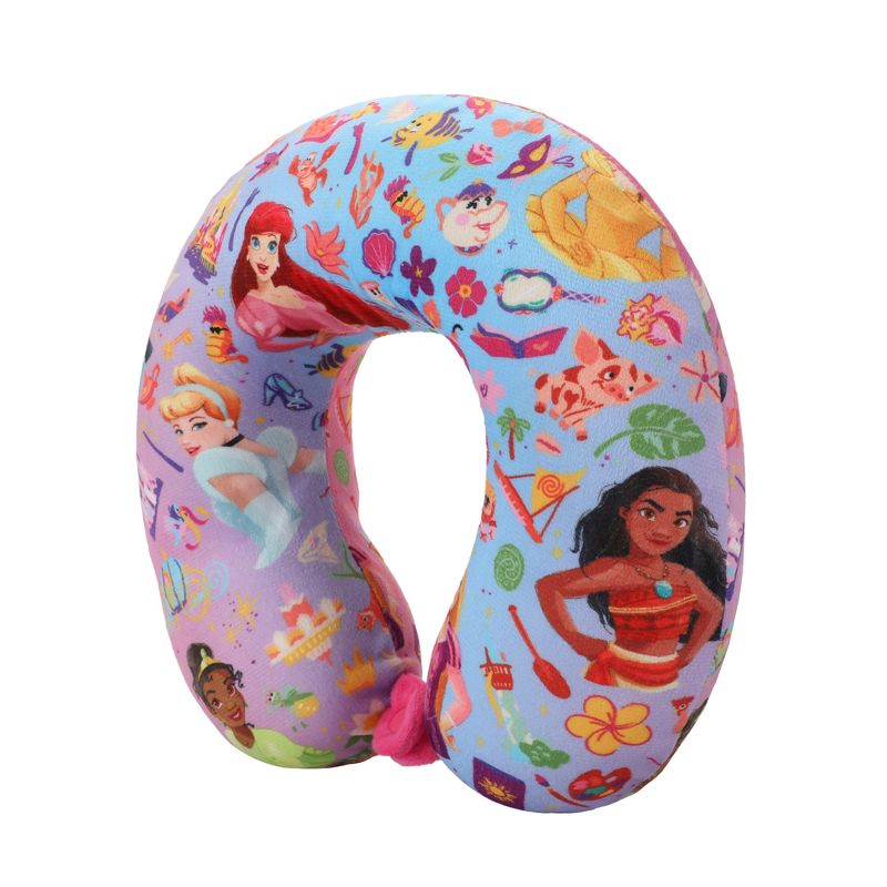 Disney Princess 3-Piece Neck Pillow Travel Set With Eye Mask & Luggage Tag, 5 of 7