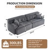 TiramisuBest LY-003 Beige White Deep Seat Compression Sofa 3 Seater with Beige for sofa - 4 of 4