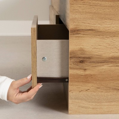 Nordik Oak Twin Captain's Bed with 3 Storage Drawers