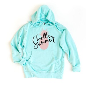 Simply Sage Market Women's Graphic Hoodie Hello Summer Pineapple - 1 of 2