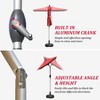 Vynxaria Rectangle Patio Umbrella - Crank Lift & Tilt Function for Ultimate Shade Control - 3 of 4