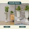 Syemin Planters 2PCS Outdoor Indoor HDPE Flower Pot Tall Planters with Drainage Hole, Planter for Flowers, Herbs, Plants, Beige, 15.76"*15.76"*23.64" - 4 of 4