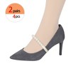 Allegra K Women Shoe Strap Belt Band with Pearls Elastic Shoe Strap 2 Pairs - 4 of 4