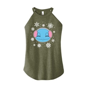 Women's - Pokémon - Squirtle And Snowflakes Graphic High Neck Tank - 1 of 2