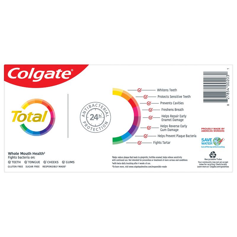 Colgate Total Toothpaste - Clean Mint - 5.1oz, 2 of 10
