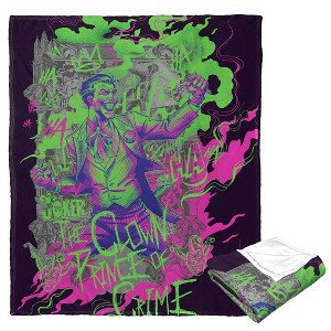 Warner Bros. Batman Clown Prince Silk Touch Throw Blanket 50x60 Inches - 1 of 4