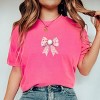Easter Egg Bow Coquette - Women's Garment Dyed Graphic T-Shirt - 3 of 4