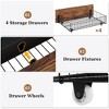 Bed Frame with Storage, 4 Drawers and Heavy Duty Strong Metal Support Bed Frame with Wooden Headboard and Footboard - 4 of 4