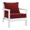 WestinTrends Avalon Outdoor Modern HDPE Patio Club Chairs with Deep Seat Cushions (Set of 2) - 4 of 4