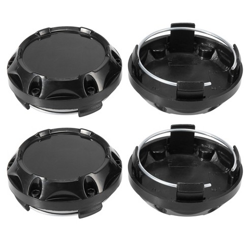 Unique Bargains 4 Clips Wheel Tyre Center Hub Caps Cover for Auto Vehicle  Black 64mm Dia 4pcs