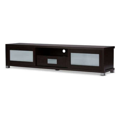 Iver 1 Door Wood Tv Stand For Tvs Up To 50 Rustic Oak/dark Brown - Baxton  Studio : Target