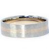 Pompeii3 Brushed Two Tone Wedding Band 14K Gold - 3 of 4