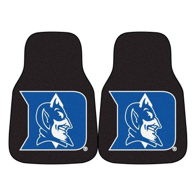 NCAA Duke Blue Devils Carpet Car Mat Set - 2pc