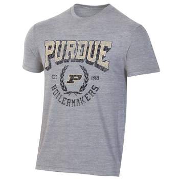 NCAA Purdue Boilermakers Men's Gray Triblend T-Shirt