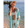 Shiraleah Blue Tropical Print Cover Up - 3 of 4