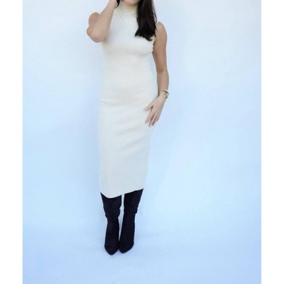 Women's Cruz Mock Neck Sweater Midi Dress - falcon park