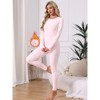 INSPIRE CHIC Women's Thermal Underwear Sets Long Sleeve Shirt with Leggings Cold Winter Base Layer Pajamas Set - 4 of 4
