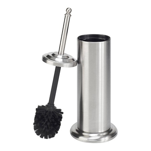 Stainless-Steel Sabichi Toilet Brush and Roll Holder Set Silver 2-Piece 