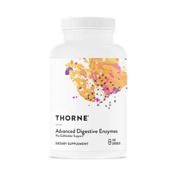 Thorne Advanced Digestive Enzymes - Blend of Digestive Enzymes to Aid Digestion - Gut Health Support with Pepsin, Ox Bile, Pancreatin - 180 Capsules