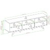 CAVINAS Modern TV Stand for TVs up to 80 Inch,Entertainment Center with 3 Doors and Open Cubbies,TV Stands for Living Room,Bedroom - 3 of 4