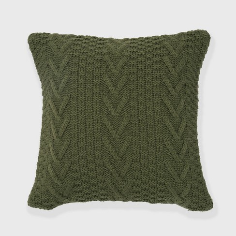 Suede Green Throw Pillows 20x20 w/Piping (Set of 2) by Prestige