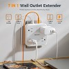 Multi Plug Outlet Extender, Surge Protector Splitter with 3 USB (1 USB C Port) Wall Charger, Multiple Expander for Travel, Home, College Dorm Room - 2 of 4