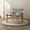 XINGHANZHENXUAN Accent Chair, Wide Armrest Lounge Chair with Solid Wood Frame for Living Room, Bedroom, Balcony - 3 of 4