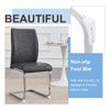 AZL1 Life Concept Accent Chairs Luxury Simple Arch Chair 2 Set PU High Resilience Dining Chair with Arched Metal Silver Leg, Black, 17.5"*17.3"*39" - 4 of 4