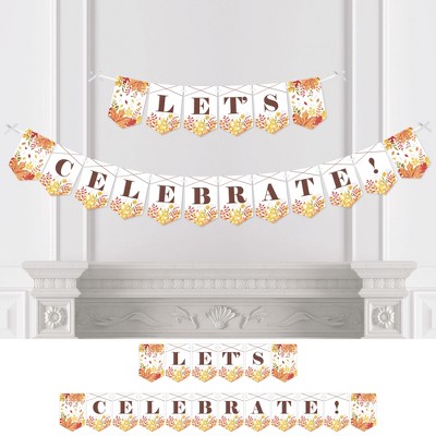 Big Dot of Happiness Fall Foliage - Autumn Leaves Party Bunting Banner - Party Decorations - Let's Celebrate