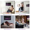 Famapy 30-Inch Square Iron,Thick Glass Electric Fireplace + Crystal Bed,12-Color,Timer Energy Saving,Decor/Heater for Living Room & Bedroom - 2 of 4