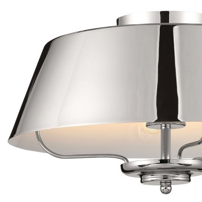 Luella 3-Light Polished Nickel Drum Pendant