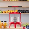 VEVOR 2.38 Gal/9L Fruit Wine Press, Stainless Steel Basket with Cross-beam and Triangular Structure, Manual Juice Maker, Red - 2 of 4